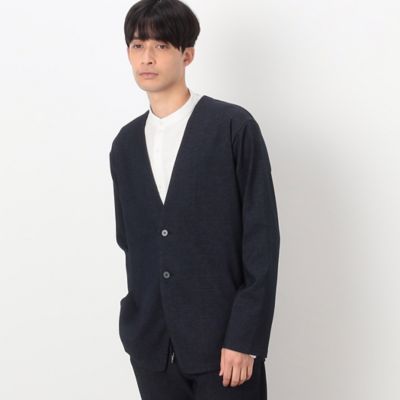 【セットアップ対応】デニムライクジャージー　ラペルレス　ジャケット（４７２５ＪＧ１２）