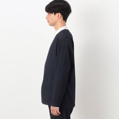【セットアップ対応】デニムライクジャージー　ラペルレス　ジャケット（４７２５ＪＧ１２）