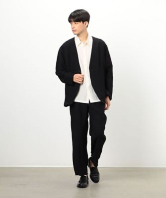 【セットアップ対応】楊柳ワッシャー　ノーカラージャケット（４７２５ＪＧ１９）