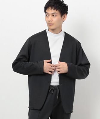 【セットアップ対応】　ストレッチダンボールニット　ノーカラージャケット（４７２５ＪＩ０２）