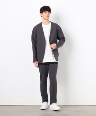 【セットアップ対応】綿混ダンボールニット　ジャケット（４７２５ＪＫ０２）