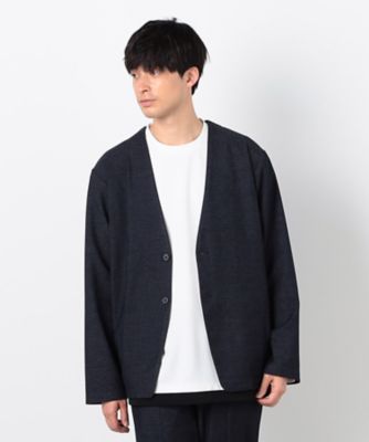 セットアップ対応】デニムライクジャージー ノーカラージャケット