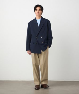 セットアップ対応】ウールライク ダブルブレザージャケット