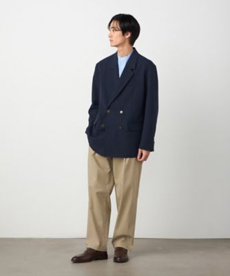 セットアップ対応】ウールライク ダブルブレザージャケット