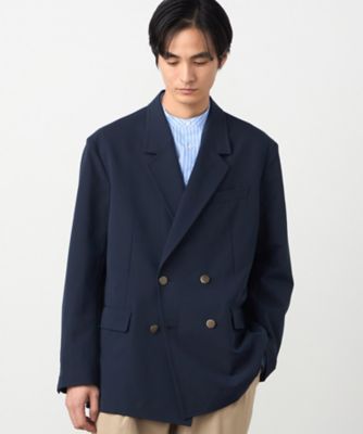 セットアップ対応】ウールライク ダブルブレザージャケット