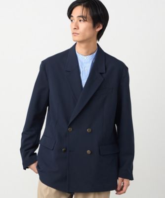 セットアップ対応】ウールライク ダブルブレザージャケット