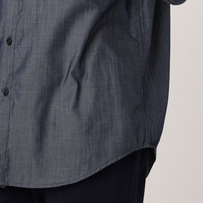 【ウォッシャブル】シャンブレー　ショートポイントシャツ（４７３０ＩＡ０８）