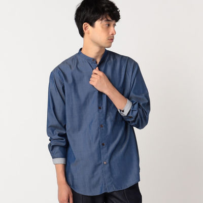 ＜COMME CA ISM (Men)＞【ウォッシャブル】シャンブレー　ショートポイントシャツ（４７３０ＩＡ０８）