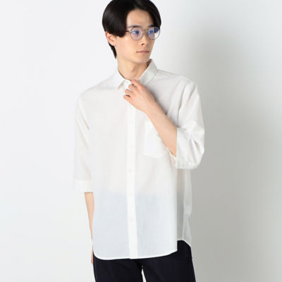 ＜COMME CA ISM (Men)＞７分袖　　リネン混　　シャツ（４７３０ＩＣ１８）