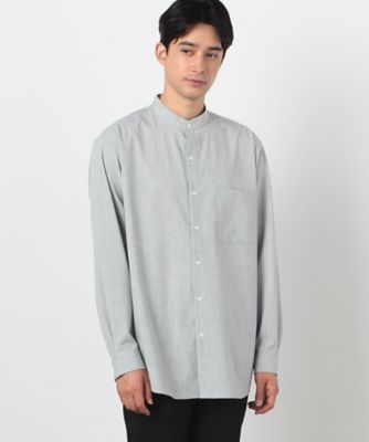 ウールライク　バンドカラー　シャツ（長袖）（４７３０ＩＩ０１）