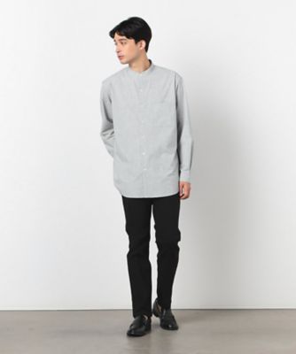 ウールライク　バンドカラー　シャツ（長袖）（４７３０ＩＩ０１）