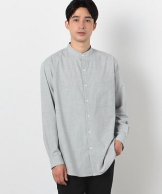 ウールライク　バンドカラー　シャツ（長袖）（４７３０ＩＩ０１）