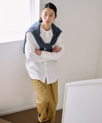 ウールライク バンドカラー 長袖シャツ（4730IM01） | COMME
