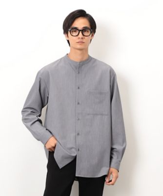 ウールライク バンドカラー 長袖シャツ（4730IM01） | COMME