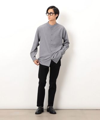 ウールライク バンドカラー 長袖シャツ（4730IM01） | COMME