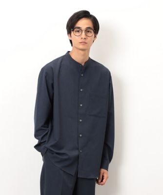 ウールライク バンドカラー 長袖シャツ（4730IM01） | COMME