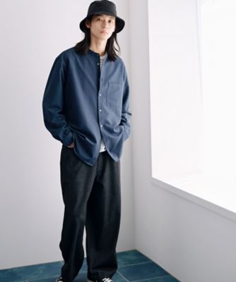 ウールライク バンドカラー 長袖シャツ（4730IM01） | COMME