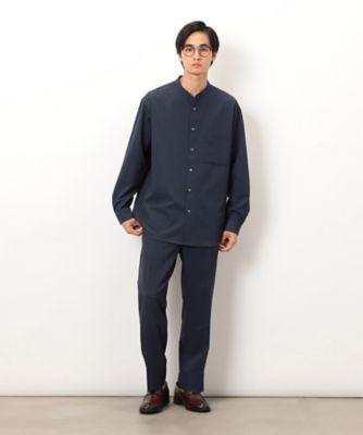 ウールライク バンドカラー 長袖シャツ（4730IM01） | COMME