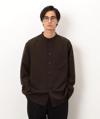 ウールライク バンドカラー 長袖シャツ（4730IM01） | COMME
