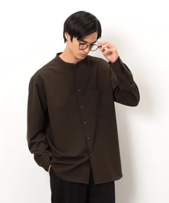 ウールライク バンドカラー 長袖シャツ（4730IM01） | COMME