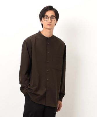 ウールライク バンドカラー 長袖シャツ（4730IM01） | COMME