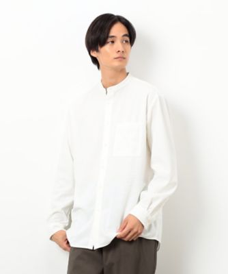 90s Giorgio Armani バンドカラー 90s Giorgio Armani リネン バンドカラー シャツ ヴィンテージ