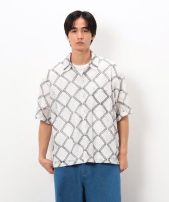 ＜COMME CA ISM (Men)＞クロシェ風編み　レースシャツ（４７３０ＩＭ２５）
