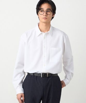 ＜COMME CA ISM (Men)＞ウールライクストレッチツイル　ショートポイントカラーシャツ（４７３０ＩＯ０１）