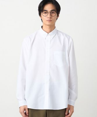【美品】コムデギャルソンシャツ 後染め加工 パネルボーダーシャツ 吸水速乾・UVカット】リコッティア中空オックス ボタンダウンシャツ