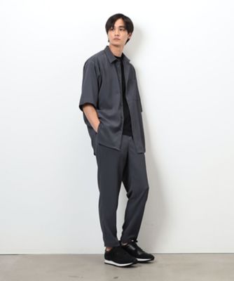【セットアップ対応】ポリエステル　楊柳　５分袖シャツ（４７３３ＩＫ１１）
