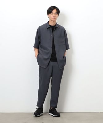【セットアップ対応】ポリエステル　楊柳　５分袖シャツ（４７３３ＩＫ１１）