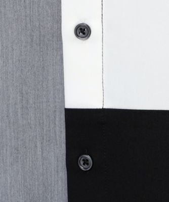 ウールライク　ショートポイントカラーブロッキング半袖シャツ（４７３３ＩＭ１２）