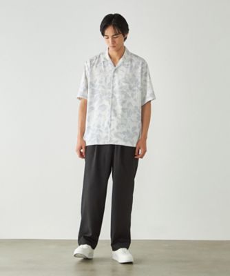 ポリエステルツイル アロハフラワープリントシャツ（4733IQ16