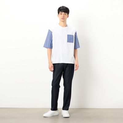 【セットアップ対応】　ウォッシャブル　デニムライクジャージ　テーパードパンツ（４７５５ＰＣ１２）