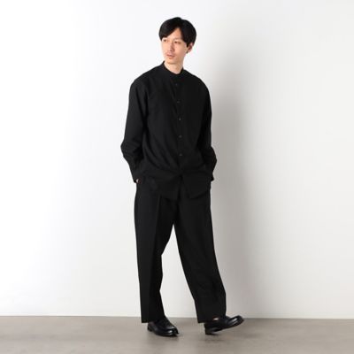 【セットアップ対応】　ウォッシャブル　ウールライク　リラックス　ワイドパンツ（４７５５ＰＥ０２）