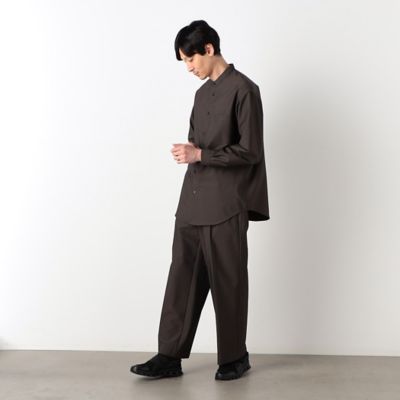 【セットアップ対応】　ウォッシャブル　ウールライク　リラックス　ワイドパンツ（４７５５ＰＥ０２）