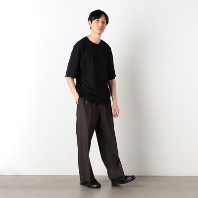 【セットアップ対応】　ウォッシャブル　ウールライク　リラックス　ワイドパンツ（４７５５ＰＥ０２）