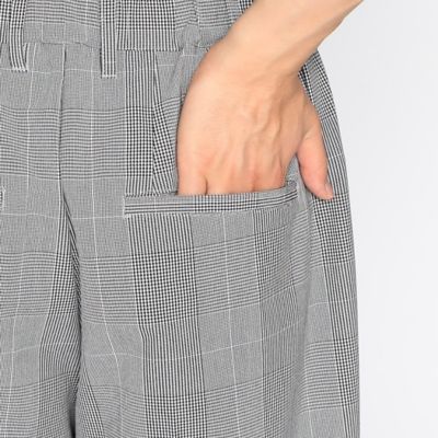 グレンチェック　リラックス　ワイドパンツ（４７５５ＰＥ０７）