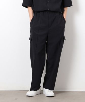 COMME CA ISM (Men)/コムサイズム 【セットアップ対応】リネンライク　ポリエステル　リラックス　ワイドカーゴパンツ（４７５５ＰＫ１７）