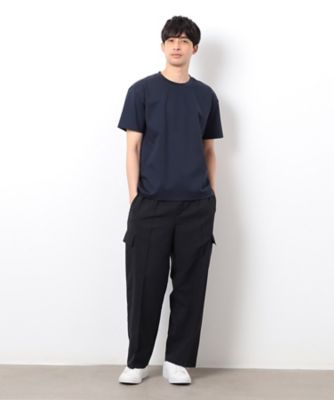 【セットアップ対応】リネンライク　ポリエステル　リラックス　ワイドカーゴパンツ（４７５５ＰＫ１７）