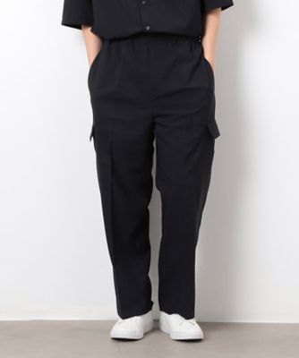 【セットアップ対応】リネンライク　ポリエステル　リラックス　ワイドカーゴパンツ（４７５５ＰＫ１７）