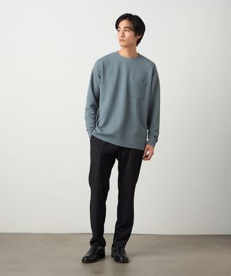 セットアップ対応】デニムライクストレッチ テーパードパンツ