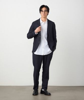 セットアップ対応】デニムライクストレッチ テーパードパンツ