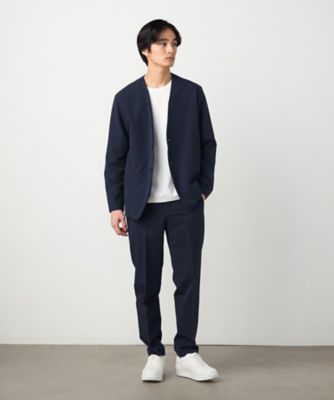 セットアップ対応】ウールライク テーパードスラックス