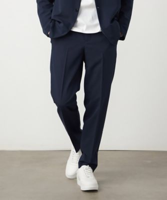 セットアップ対応】ウールライク テーパードスラックス