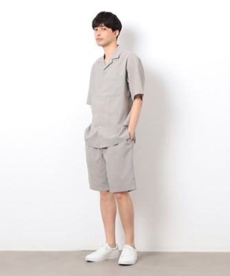 【セットアップ対応】リネンライク　ポリエステル　ショートパンツ（４７５６ＰＫ１６）