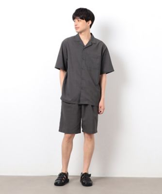 【セットアップ対応】リネンライク　ポリエステル　ショートパンツ（４７５６ＰＫ１６）