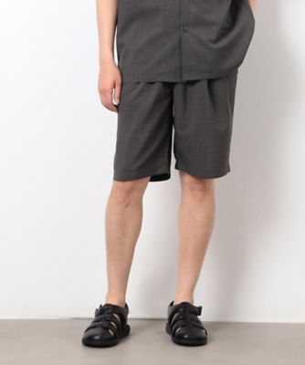 【セットアップ対応】リネンライク　ポリエステル　ショートパンツ（４７５６ＰＫ１６）