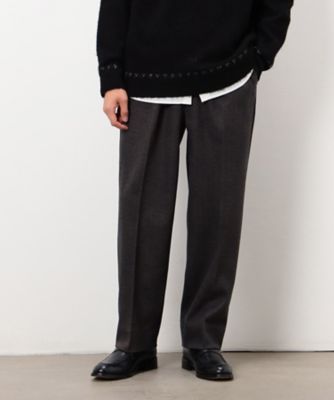 セットアップ対応】ジャージー ツイード リラックス ワイドパンツ