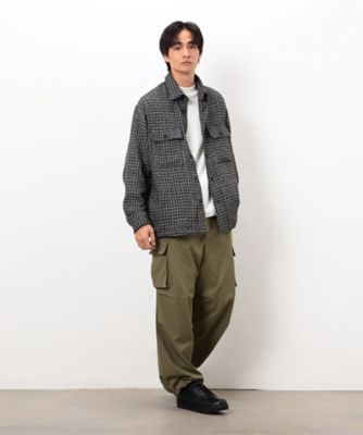 ポリエステルツイル ワイドシルエット カーゴパンツ（4756PM29